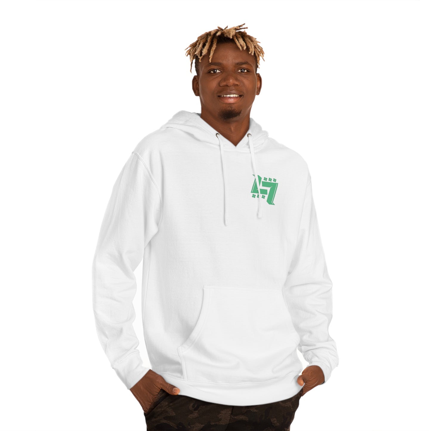 White Lucky 7s Logo Soft Hoodie