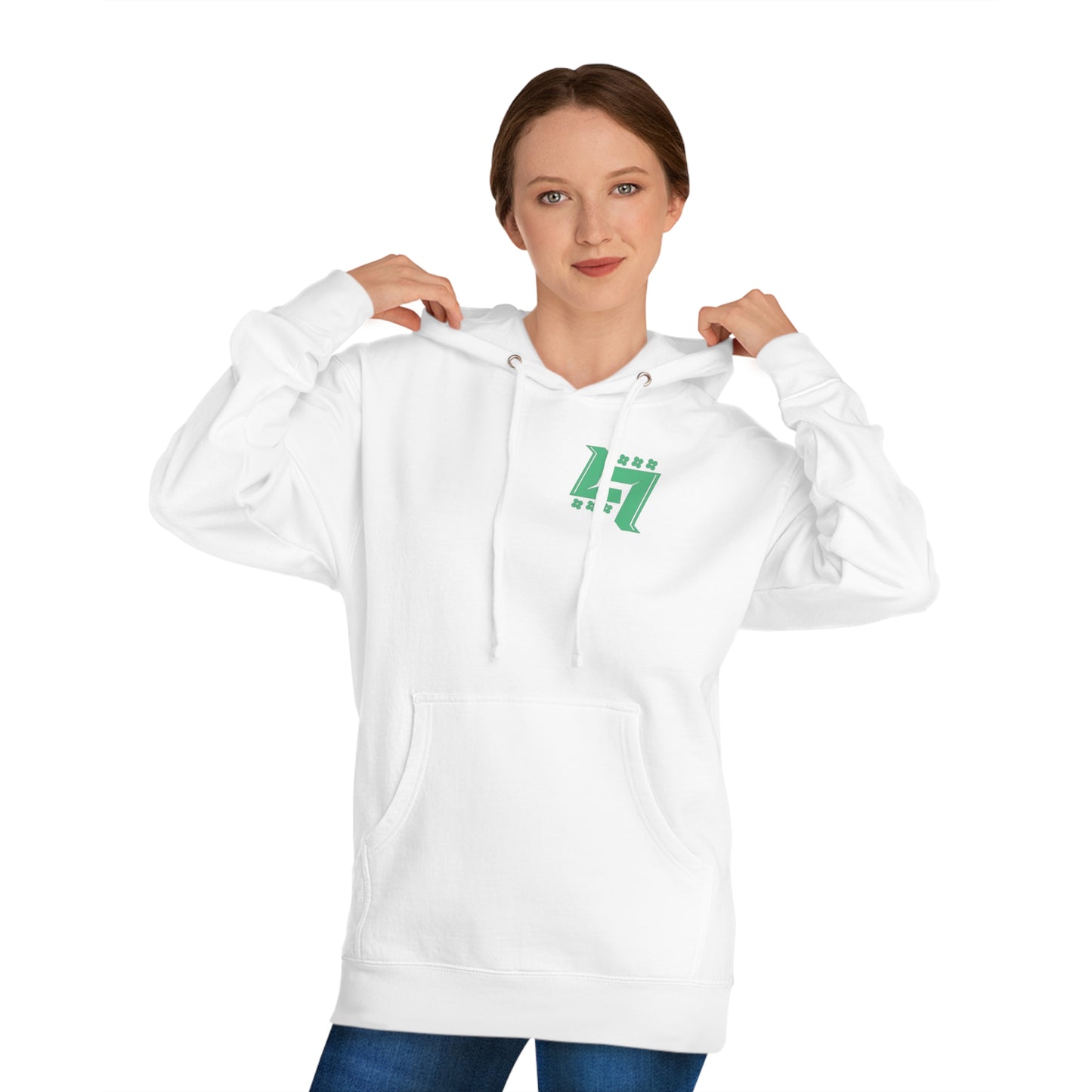 White Lucky 7s Logo Soft Hoodie